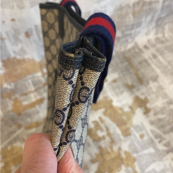 Gucci GG Sherry Line Tote bag in blue - Picture 7 of 9